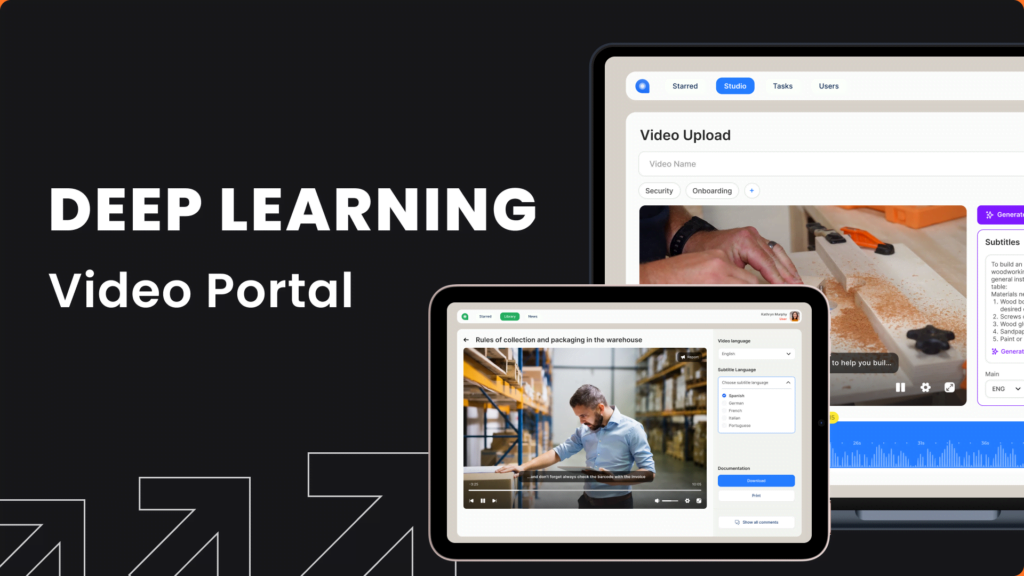 Deep Learning-powered Carpentry e-Learning Video Portal